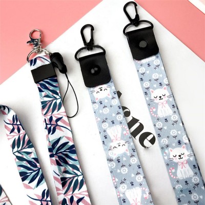 1PC Cute Retractable Badge Holder DIY Hang Rope Lanyard Name Tag Holder ID Card Holder Keys Mobile Phone Straps Office Supplies