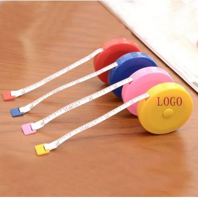 New portable 1.5m retractable ruler centimeter/inch tape measure mini ruler Colorful cute design Great for travel camping