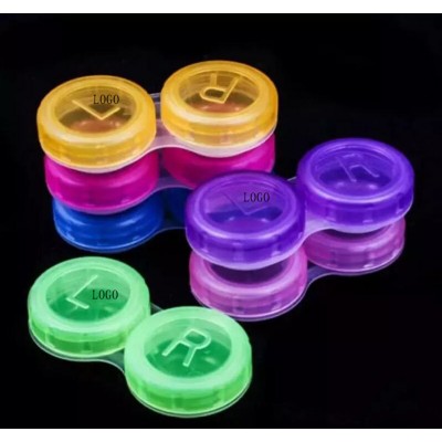 High Quality Colorful Case Contact Lenses Box & Case Fashion Contact Lens Case Promotional Gift Free Shipping